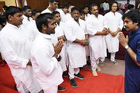 Pawan Kalyan felicitates wrestlers Photos